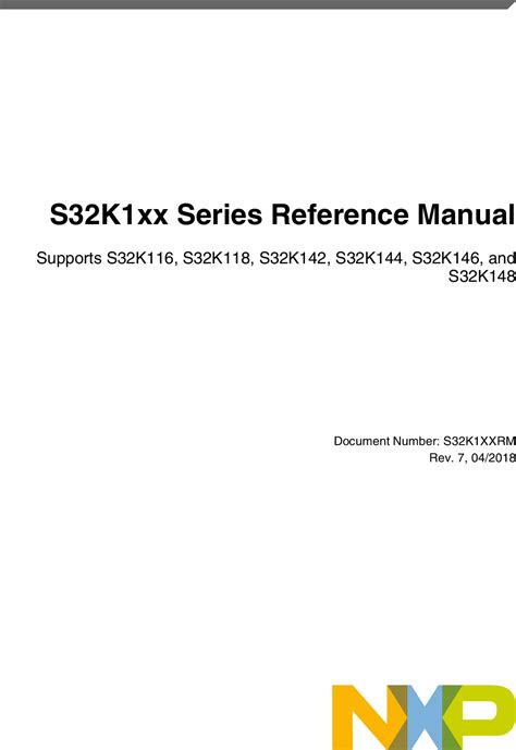 S32 Safety Software Framework (SAF) for <strong>S32K3xx</strong> Structural Core Self-Test (SCST) HSE Premium Firmware. . S32k3xx reference manual